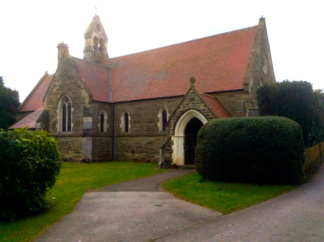 St Thomas's Chapel of Ease, Green Hammerton — a Victorian church with terracotta roof tiles, designed by Sir George Gilbert Scott